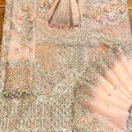 Wedding Embroidered Net Long Maxi Party Wear (Unstitched)