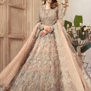 Wedding Embroidered Net Long Maxi Party Wear (Unstitched)