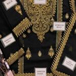 Elegant Black Chiffon Dress with Dupatta (Unstitched)