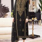 Elegant Black Chiffon Dress with Dupatta (Unstitched)