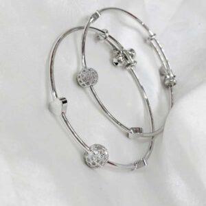 Imported Silver Plated Bangles Set