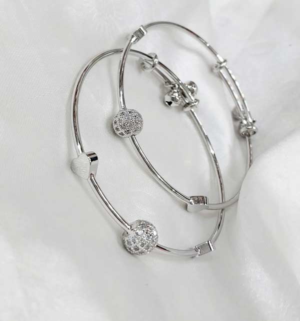 Imported Silver Plated Bangles Set