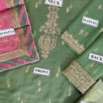 Chiffon Heavy Work Dress with Embroidered Dupatta & Jamawar Bottom (Unstitched)