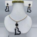 Heart Shape Locket With Chain Earring Set