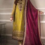 Chiffon Sequence Heavy Embroidered Dress (Unstitched)