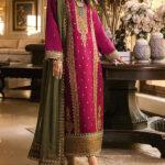 Chiffon Dress with Heavy Lace & Embroidery