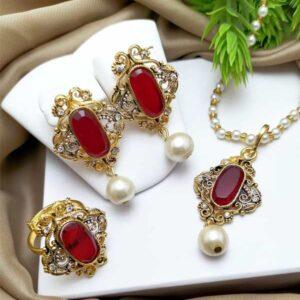 Egyptian Pendant Set Earring & Adjustable Ring