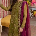Heavy Embroidered Chiffon Dress With Chiffon Embroidered Dupatta (Unstitched)