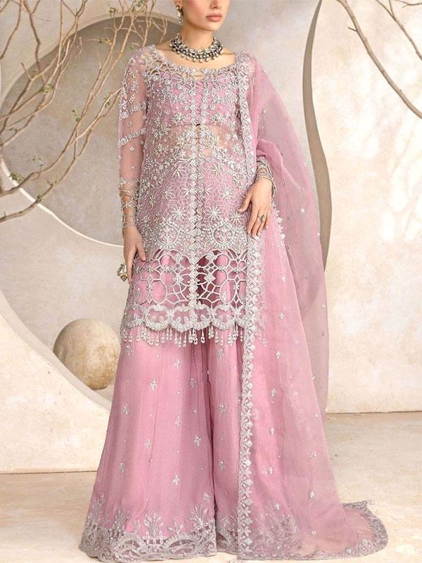 Luxury Embroidered with Cutwork & Handwork Organza Wedding Dress