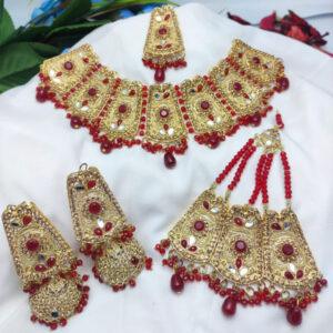 Bridal Combo DEAL Necklace Matha Patti & Long Jhumka