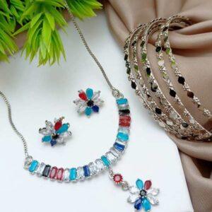 Silver Zircon Combo Set