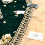 Velvet Heavy Embroidered Dress With Masoori Heavy Embroidered Dupatta