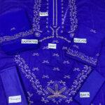 Cotton Heavy Embroidered Dress with Bamber Chiffon Dupatta (Unstitched)