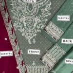 Luxury Chiffon Dress with Heavy Embroidery & Dupatta