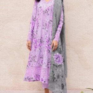 Elegant Lawn Schiffli Printed Dress with Heavy Embroidery Chiffon Dupatta