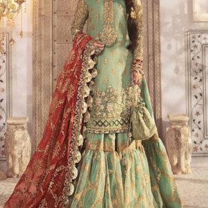 Masoori Embroidered Wedding Dress with Organza Dupatta (Unstitched)