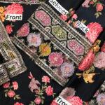 Shamoze Silk Heavy Embroidered Dress With Printed Silk Dupatta (Unstitched)