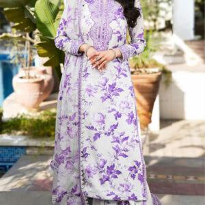 Luxury Lawn Embroidered Dress with Chiffon Dupatta (Unstitched)