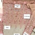 Chiffon Handwork Heavy Embroidered Tie & Die Chiffon Wedding Dress