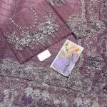 NET Heavy Sequence Embroidered Pearls Work Saree 7 Yard (Unstitched)