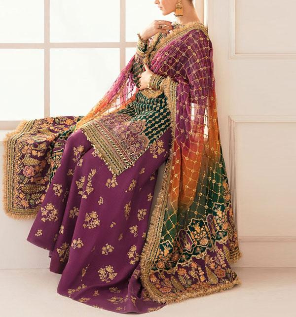 Embroidered Organza Dress with Double Shadeed Dupatta (Unstitched)