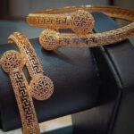 Gold Plated Printed Bangles Pair