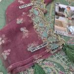 Luxury Chiffon Embroidery Suit with 4-Side Net Dupatta