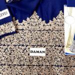 Chiffon Embroidered Navy Blue Maxi (Unstitched)