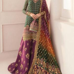 Embroidered Organza Dress with Double Shadeed Dupatta (Unstitched)