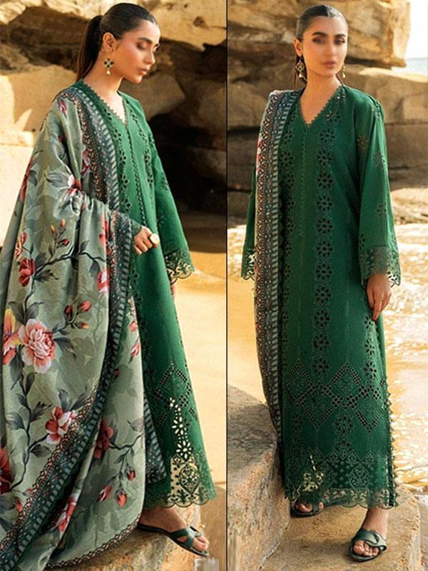 Luxury Chicken Kari Dress with Digital Silk Dupatta