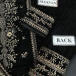 Velvet Sequins Embroidered Dress with Masoori Dupatta (Unstitched)