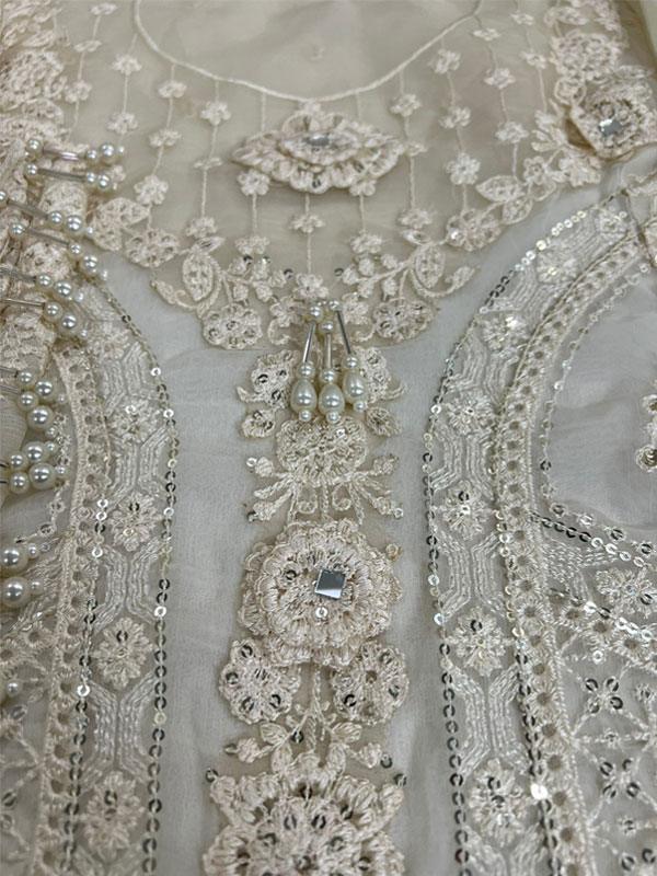 Luxury Maria B Chiffon Dress & Embroidered Dupatta & Embroidered Dupatta
