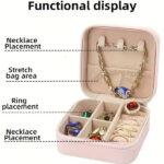 Mini Faux Leather Jewelry Travel Case