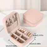 Mini Faux Leather Jewelry Travel Case