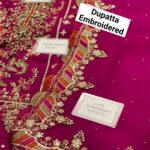 Luxury Chiffon Party Wear Dress & Embroidered Dupatta
