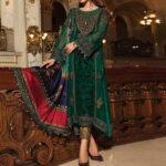 Chiffon Full Embroidery Suit with Digital Printed Silk Dupatta (Unstitched)