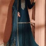 VELVET Heavy Embroidered Dress With Chiffon Printed Dupatta (Unstitched)