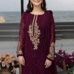 Luxury Chiffon 3 Piece Embroidered Outfit