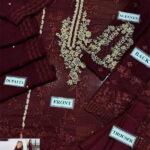 Luxury Chiffon 3 Piece Embroidered Outfit
