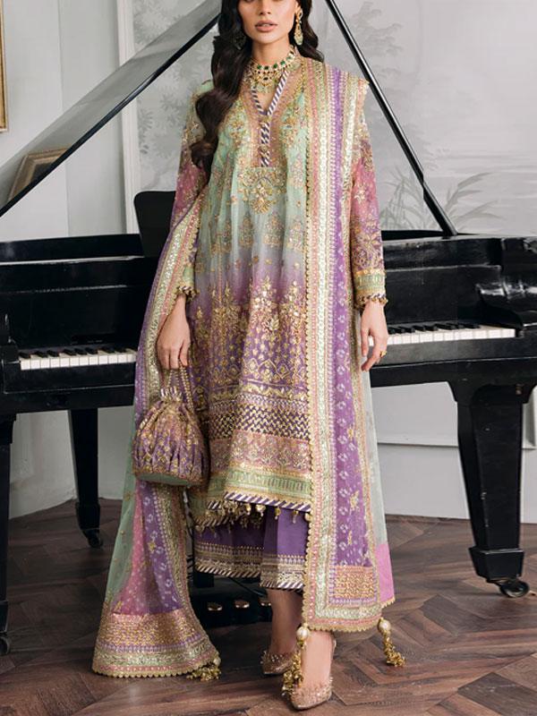 Luxurious Chiffon Heavy Embroidered 3-Piece Dress