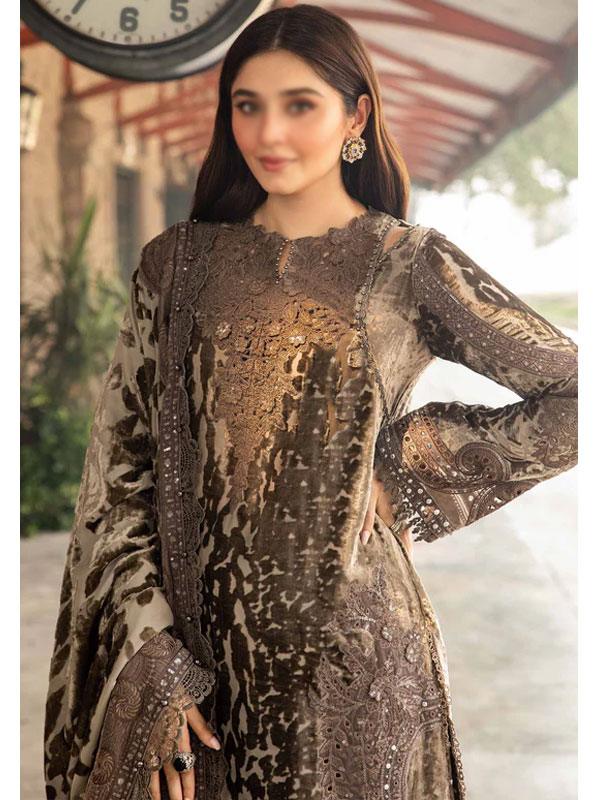 Latest Printed Lawn Dress With Chiffon Embroidered Dupatta (Unstitched)