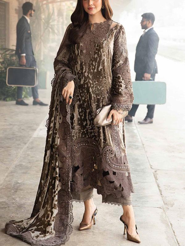 Latest Printed Lawn Dress With Chiffon Embroidered Dupatta (Unstitched)