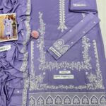 Premium 3-Piece Embroidered Dhanak Suit – Winter Collection