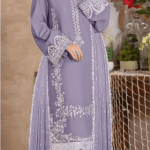 Premium 3-Piece Embroidered Dhanak Suit – Winter Collection