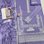 Premium 3-Piece Embroidered Dhanak Suit – Winter Collection