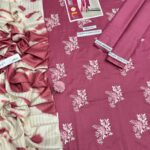Premium 3-Piece Heavy Embroidered Dhanak Suit – Winter Collection
