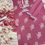 Premium 3-Piece Heavy Embroidered Dhanak Suit – Winter Collection