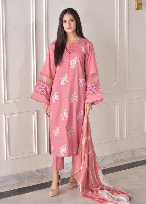 Premium 3-Piece Heavy Embroidered Dhanak Suit – Winter Collection